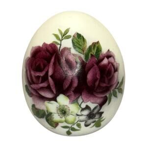 Floral Decorative Egg Rose Design 2 Inch